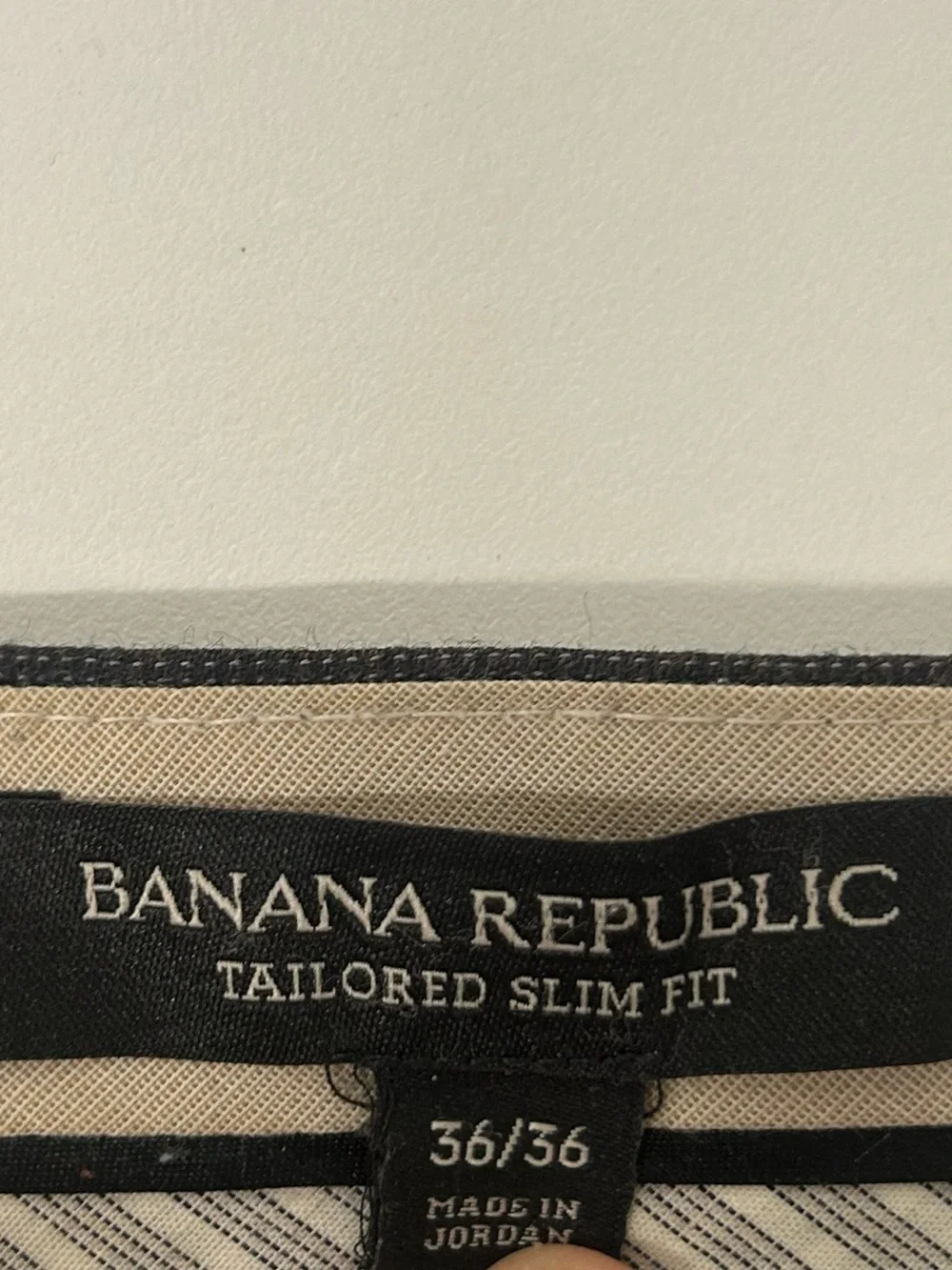 Banana Republic Men's Dark Gray Pinstripe Dress Pants